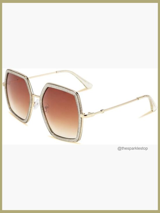 Large Hexagon Sunglasses Irregular Design Fashion Geometric main image 5
